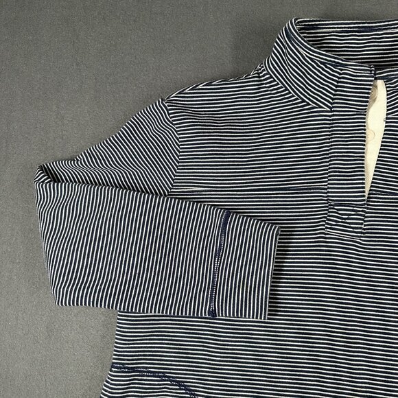 Florida State of Mine Womens Small Navy Blue White Striped Pullover 1/4 Button - Picture 7 of 9
